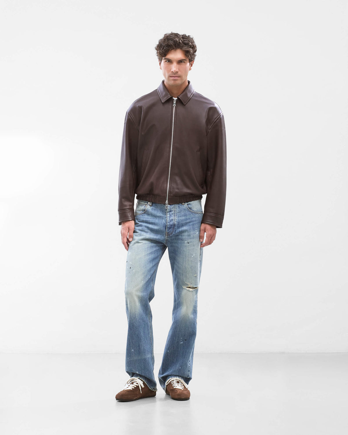 Nappa Lamb Leather Bomber