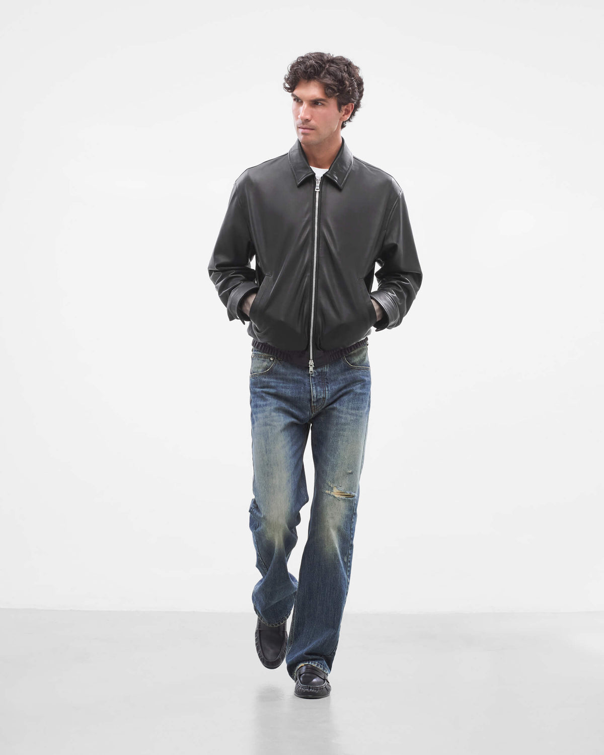 Nappa Lamb Leather Bomber