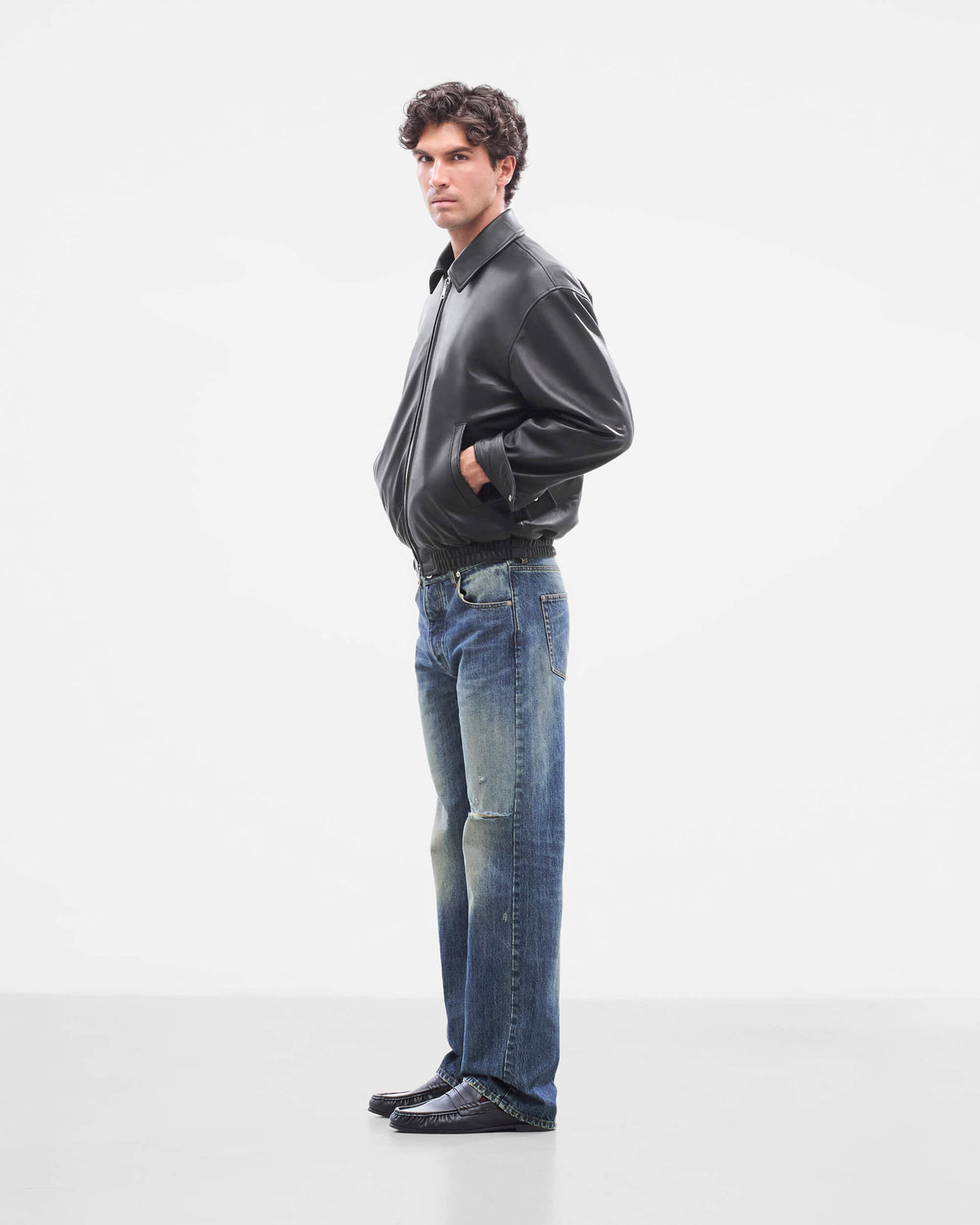 Nappa Lamb Leather Bomber