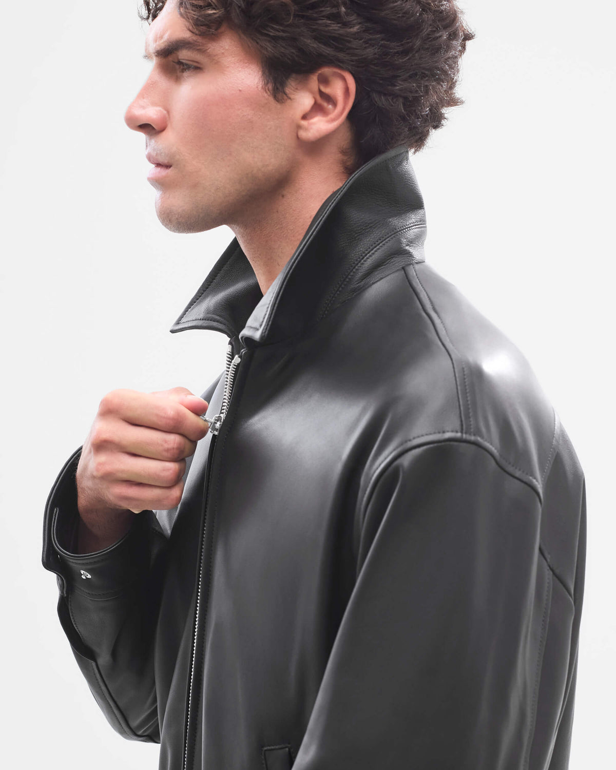 Nappa Lamb Leather Bomber