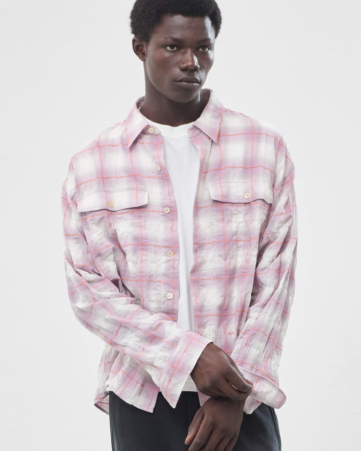 Lightweight Crinkle Overshirt