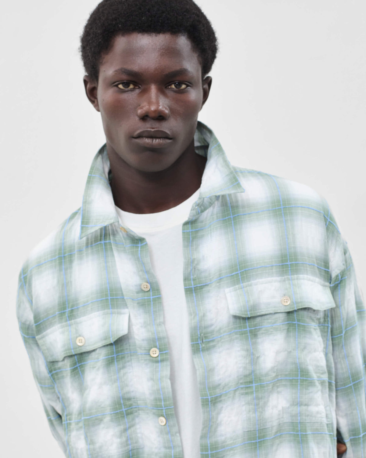 Lightweight Crinkle Overshirt