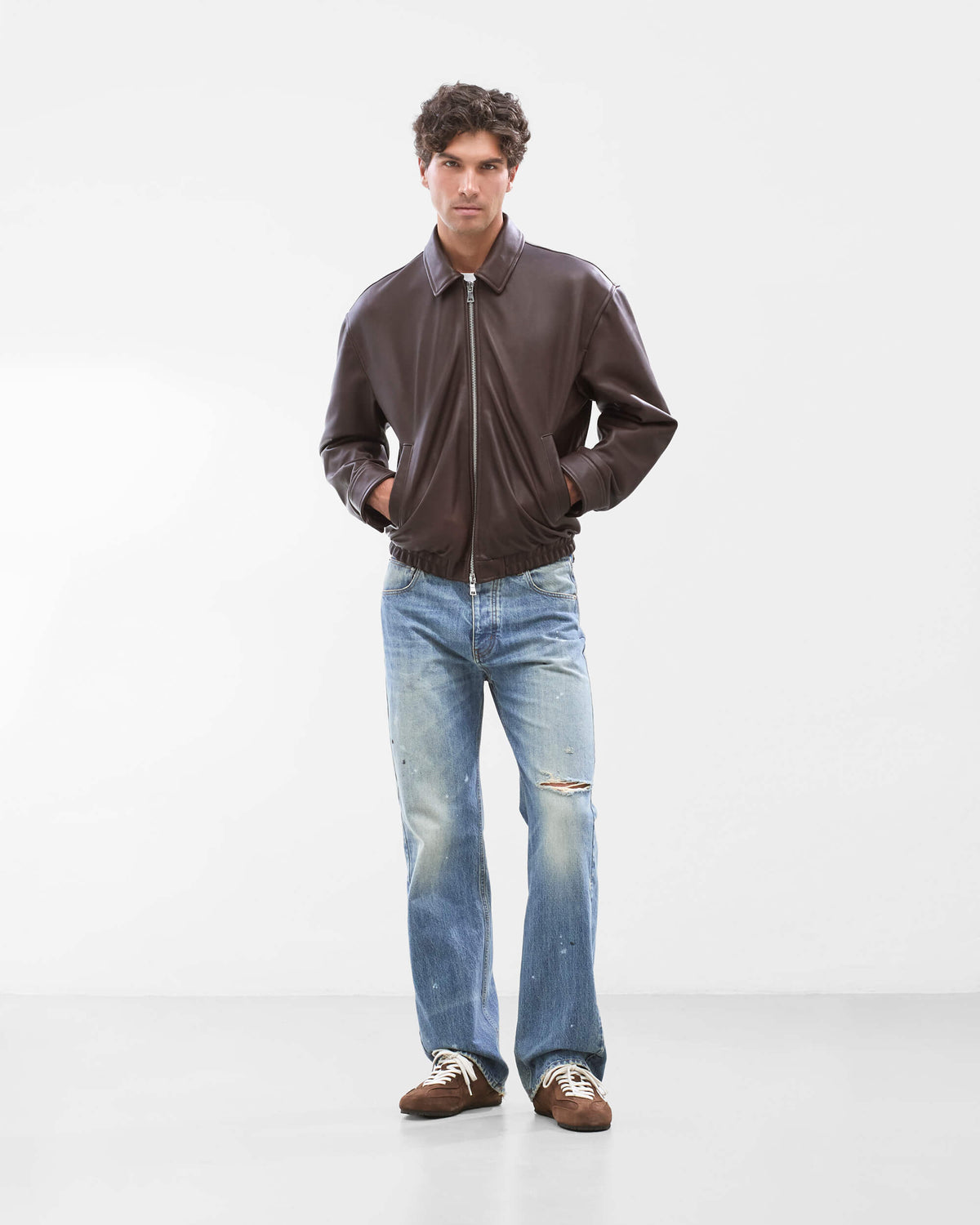 Nappa Lamb Leather Bomber