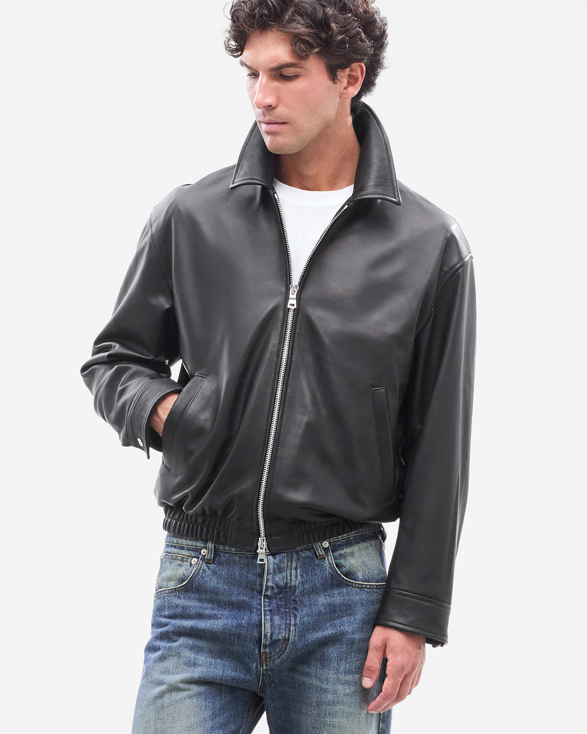 Nappa Lamb Leather Bomber