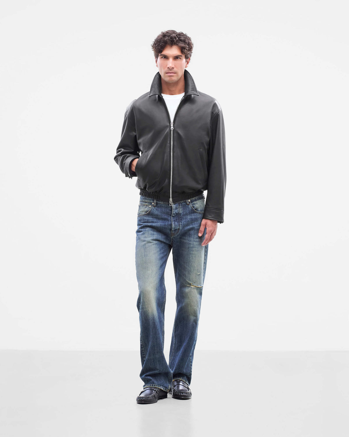 Nappa Lamb Leather Bomber