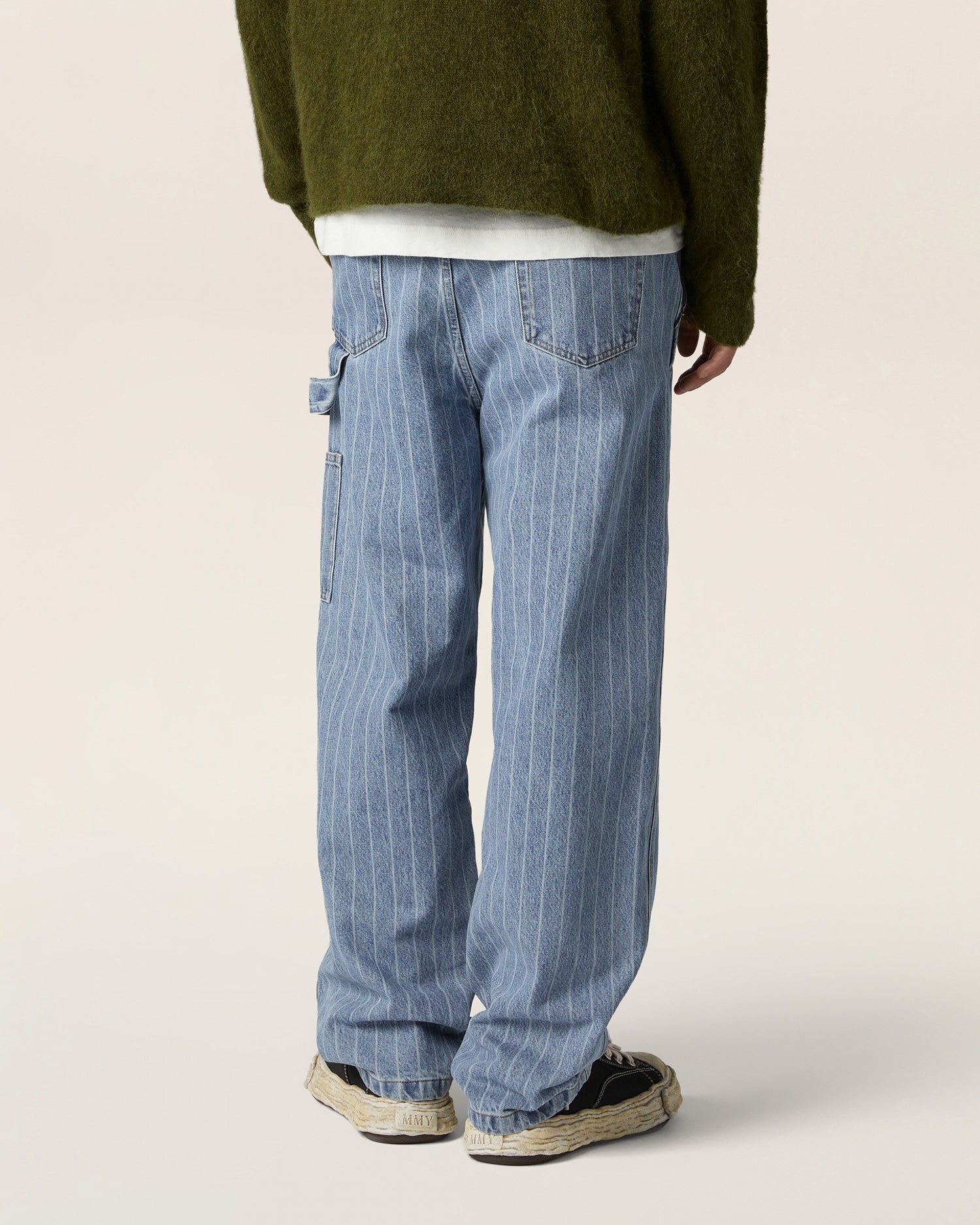 Blue Carpenter Jeans | Men's Pinstripe Straight Leg Baggy Jean