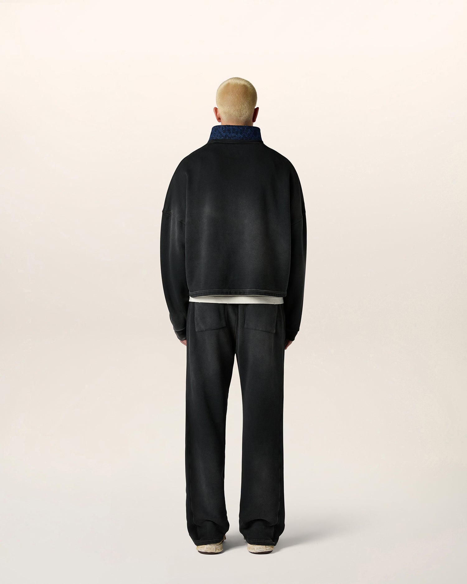 Denim Collar Sweatshirt